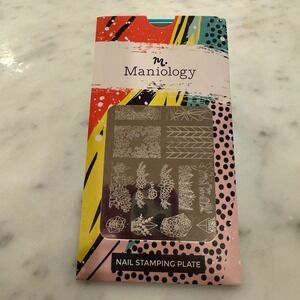 Maniology Nail Stamping Plate CHIC PEEK BM-XL477 Geometric Floral Crystal